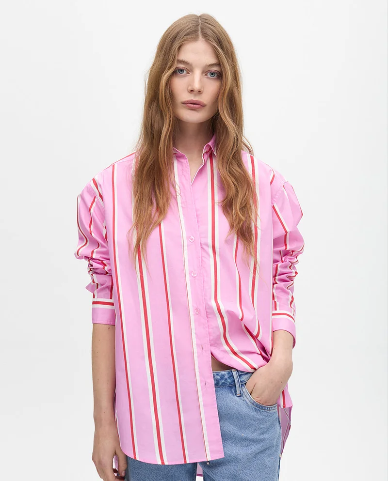 لولا كساديمونت Striped Oversize Poplin Shirt
